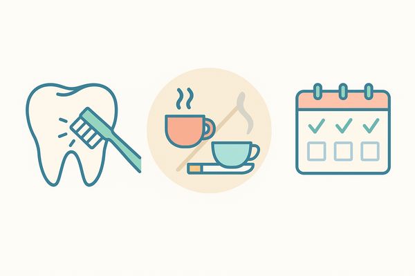 BLANXホワイトショックで白さを最大化するための3つのポイント(弱い力で磨く・直後の飲食を避ける・毎日続ける)を示したイラスト